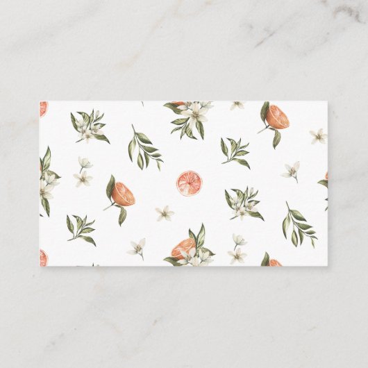 オレンジと緑のディスプレイシャワー囲いカード エンクロージャーカード (裏面)