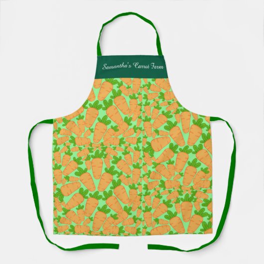オレンジと緑のニンジン エプロン (正面)