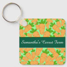 オレンジと緑のニンジン キーホルダー