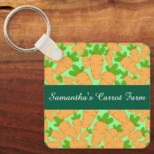 オレンジと緑のニンジン キーホルダー (正面)