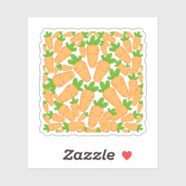 オレンジと緑のニンジン シール