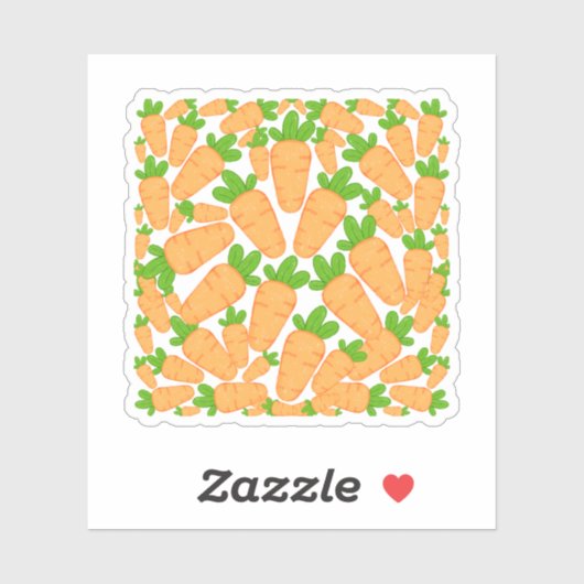 オレンジと緑のニンジン シール (シート)