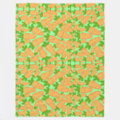 オレンジと緑のニンジン フリースブランケット (正面)