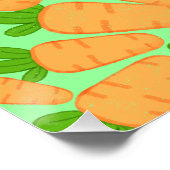 オレンジと緑のニンジン ポスター (コーナー)