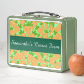 オレンジと緑のニンジン メタルランチボックス (インサイチュ)