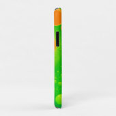 オレンジと緑のバブル抽象芸術アート Case-Mate iPhoneケース (裏面/右)