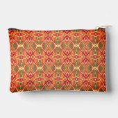 オレンジと緑のパターン アクセサリーポーチ (裏面)