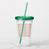 オレンジと緑のパターン アクリルタンブラー (裏面)