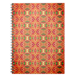 オレンジと緑のパターン ノートブック