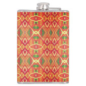 オレンジと緑のパターン フラスク (裏面)