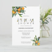 オレンジと緑のブライダルシャワー 招待状 (スタンド正面)