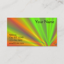 オレンジと緑のライトがフラクタルアートを表示