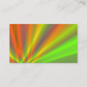 オレンジと緑のライトがフラクタルアートを表示 名刺 (裏面)