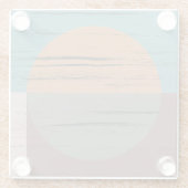 オレンジと緑の円 ガラスコースター (裏面)