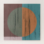 オレンジと緑の円 ジグソーパズル (横)