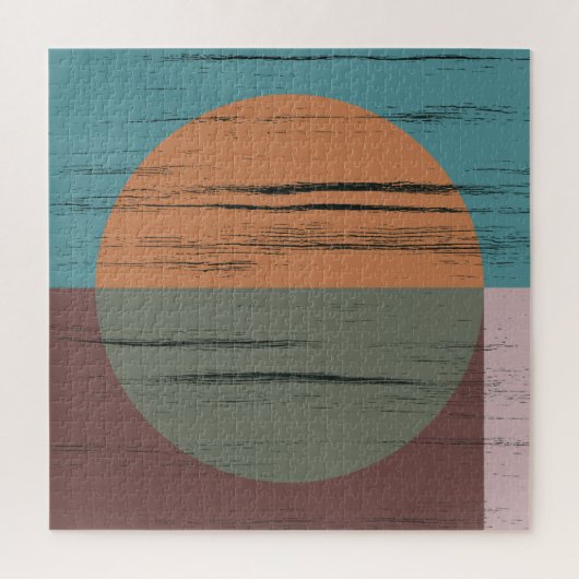 オレンジと緑の円 ジグソーパズル (縦)