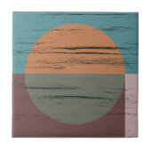 オレンジと緑の円 タイル (正面)