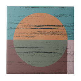 オレンジと緑の円 タイル