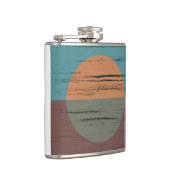 オレンジと緑の円 フラスク (右)