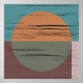 オレンジと緑の円 ポスター (正面)