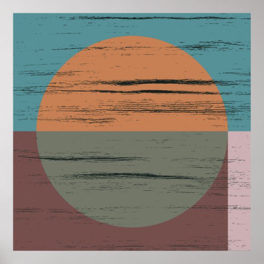 オレンジと緑の円 ポスター (正面)