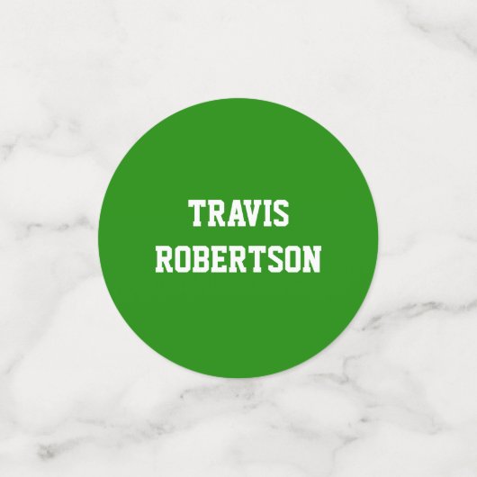 オレンジと緑の卒業式カスタムおめでとう コンフェッティ (スモール正面)