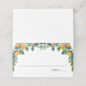 オレンジと緑の名前の座席表 プレイスカード (外部開封)