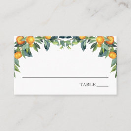 オレンジと緑の名前座席表 名刺