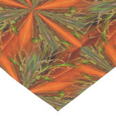 オレンジと緑の抽象芸術パターン3 ショートテーブルランナー (コーナー)