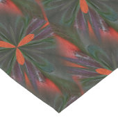 オレンジと緑の抽象芸術パターン ショートテーブルランナー (コーナー)