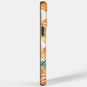 オレンジと緑の熱帯葉の、スクリプト名 Case-Mate iPhoneケース (裏面 / 右)