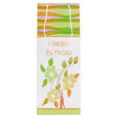 オレンジと緑の花の抱き枕 ワインギフトバッグ (裏面)