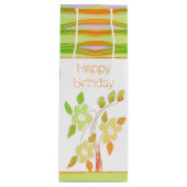 オレンジと緑の花の抱き枕 ワインギフトバッグ (正面)