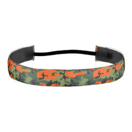 オレンジと緑の迷彩、軍隊、陸軍 アスレチックヘッドバンド