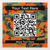 オレンジと緑の迷彩、軍隊、陸軍 ウィンドウサイン (シート)