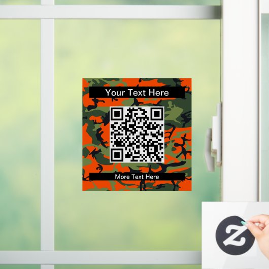 オレンジと緑の迷彩、軍隊、陸軍 ウィンドウサイン (ホーム)