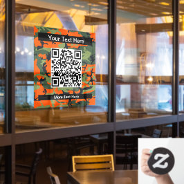 オレンジと緑の迷彩、軍隊、陸軍 ウィンドウサイン