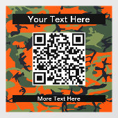 オレンジと緑の迷彩、軍隊、陸軍 ウィンドウサイン (シート)