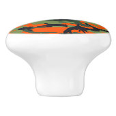 オレンジと緑の迷彩、軍隊、陸軍 セラミックノブ (側面)