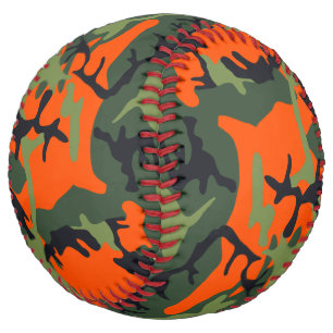 オレンジと緑の迷彩、軍隊、陸軍 ソフトボール