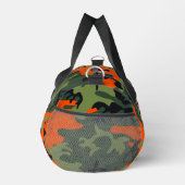 オレンジと緑の迷彩、軍隊、陸軍 ダッフルバッグ (右)