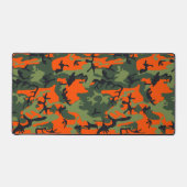 オレンジと緑の迷彩、軍隊、陸軍 デスクマット (正面)