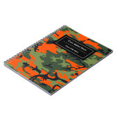 オレンジと緑の迷彩、軍隊、陸軍 ノートブック (左側)