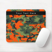 オレンジと緑の迷彩、軍隊、陸軍 マウスパッド (マウス)