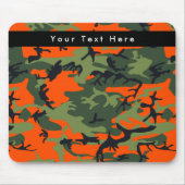 オレンジと緑の迷彩、軍隊、陸軍 マウスパッド (正面)