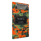 オレンジと緑の迷彩、軍隊、陸軍 ミニクリップボード (アングル)