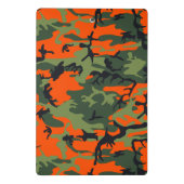 オレンジと緑の迷彩、軍隊、陸軍 ミニクリップボード (裏面)