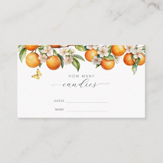 オレンジと緑キャンディゲームカードの数 エンクロージャーカード (正面)