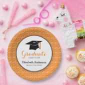 オレンジと緑、卒業パーソナライズされた度 ペーパープレート (パーティー)