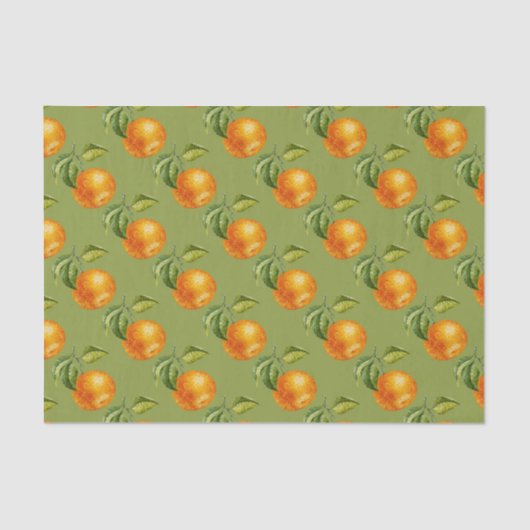 オレンジと緑 薄葉紙 (正面)